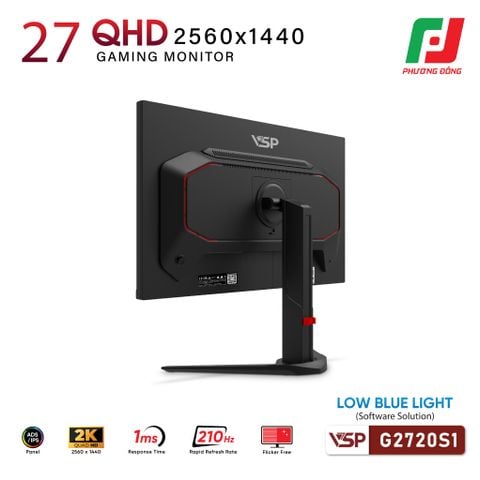  MÀN HÌNH VSP G2720QS1 (27INCH| 2K| IPS| ELED| 1.07 TỶ MÀU| 210HZ| 1MS) 
