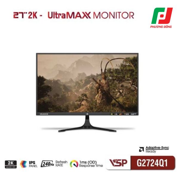  MÀN HÌNH GAMING VSP G2724Q1 (27 INCH/ IPS/ QHD/ 240HZ/ 1MS OD) 