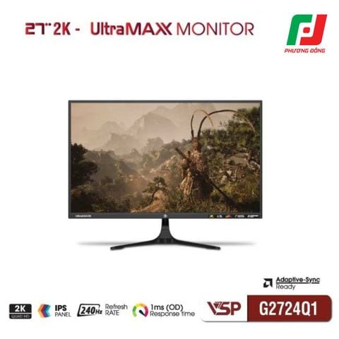  MÀN HÌNH GAMING VSP G2724Q1 (27 INCH/ IPS/ QHD/ 240HZ/ 1MS OD) 