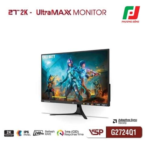  MÀN HÌNH GAMING VSP G2724Q1 (27 INCH/ IPS/ QHD/ 240HZ/ 1MS OD) 