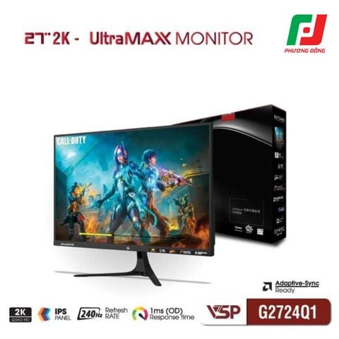 MÀN HÌNH GAMING VSP G2724Q1 (27 INCH/ IPS/ QHD/ 240HZ/ 1MS OD) 