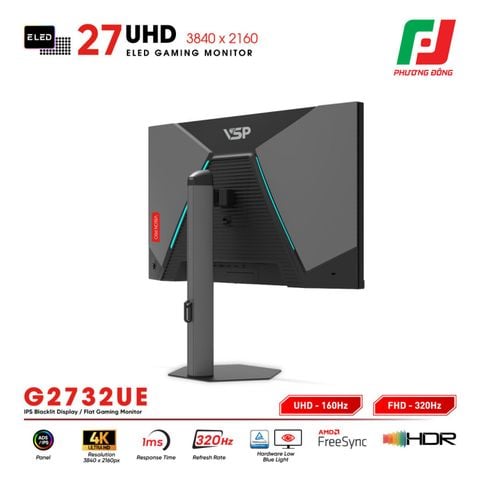  MÀN HÌNH GAMING VSP G2732UE (27INCH/ ADS/IPS/ UHD 160HZ & FHD 320HZ/ 1MS) 