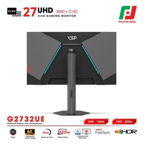  MÀN HÌNH GAMING VSP G2732UE (27INCH/ ADS/IPS/ UHD 160HZ & FHD 320HZ/ 1MS) 