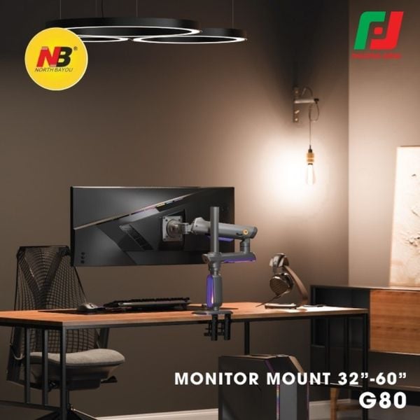  Chân Màn Hình Gaming North Bayou NB G80 – Hỗ trợ 32-60 inch, Tải trọng 20kg, Xoay 360° 