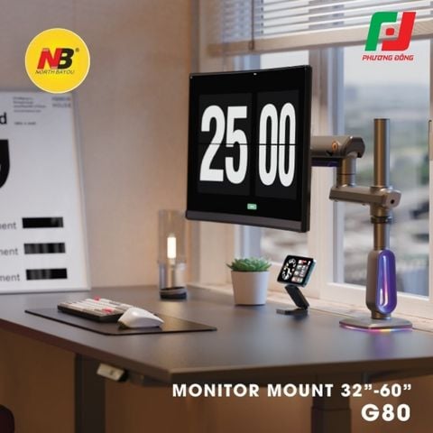 Chân Màn Hình Gaming North Bayou NB G80 – Hỗ trợ 32-60 inch, Tải trọng 20kg, Xoay 360° 