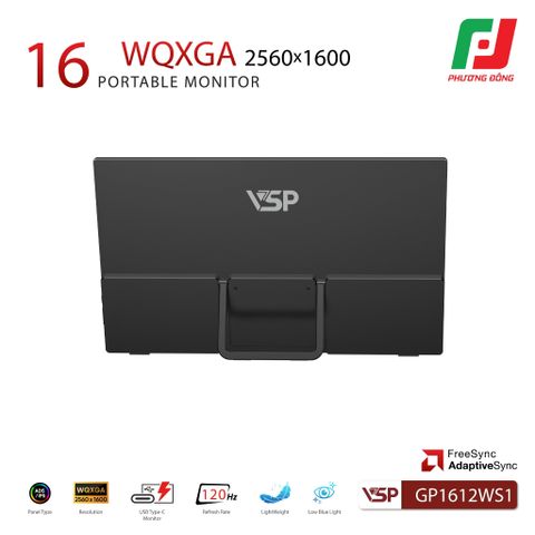  MÀN HÌNH DI ĐỘNG PORTABLE VSP GP1612WS1 (16INCH/IPS/WQXGA/120HZ/1MS/NON-TOUCH) 