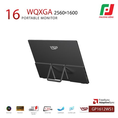 MÀN HÌNH DI ĐỘNG PORTABLE VSP GP1612WS1 (16INCH/IPS/WQXGA/120HZ/1MS/NON-TOUCH) 