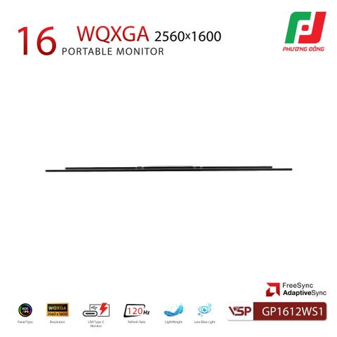  MÀN HÌNH DI ĐỘNG PORTABLE VSP GP1612WS1 (16INCH/IPS/WQXGA/120HZ/1MS/NON-TOUCH) 