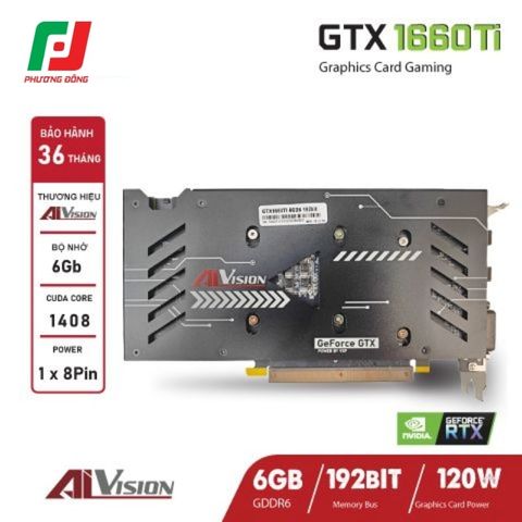  CARD MÀN HÌNH AIVISION GTX 1660 TI 6GB GDDR6 