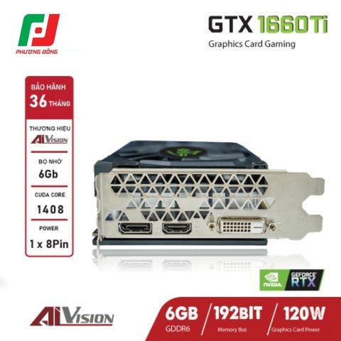  CARD MÀN HÌNH AIVISION GTX 1660 TI 6GB GDDR6 