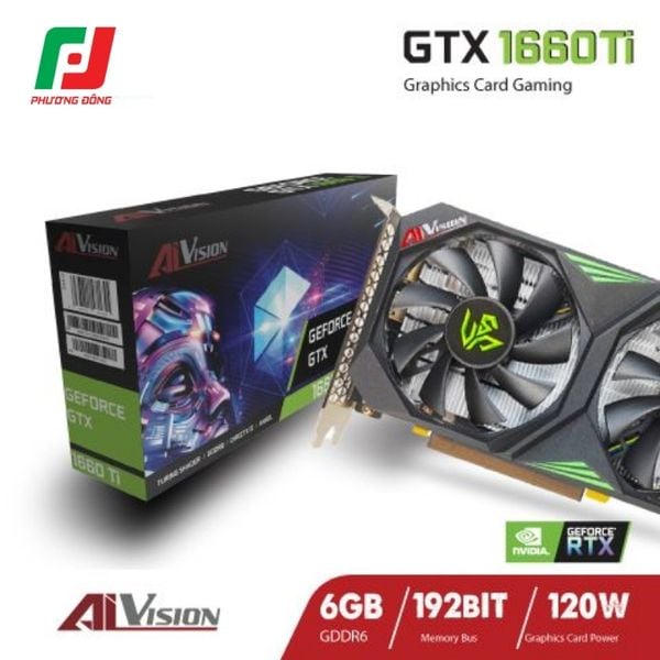  CARD MÀN HÌNH AIVISION GTX 1660 TI 6GB GDDR6 