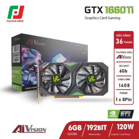  CARD MÀN HÌNH AIVISION GTX 1660 TI 6GB GDDR6 