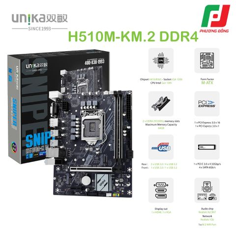  MAINBOARD UNIKA UN-H510M-K M.2 DDR4 SNIPER 