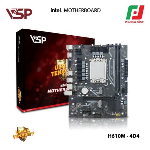  MAINBOARD VSP H610M-4D4-INTEL LGA1700/DDR4 64GB/M.2 NVME 