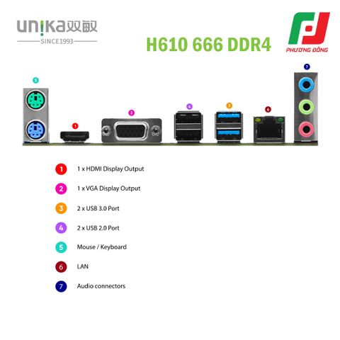  MAINBOARD UNIKA UN-H610M 666 DDR4 SNIPER 