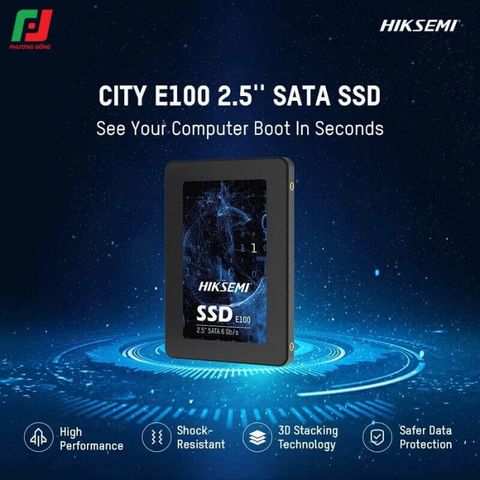  Ổ CỨNG SSD HIKSEMI E100 128GB SATA 3 2.5 INCH - TỐC ĐỘ 550MB/s, 3D TLC 