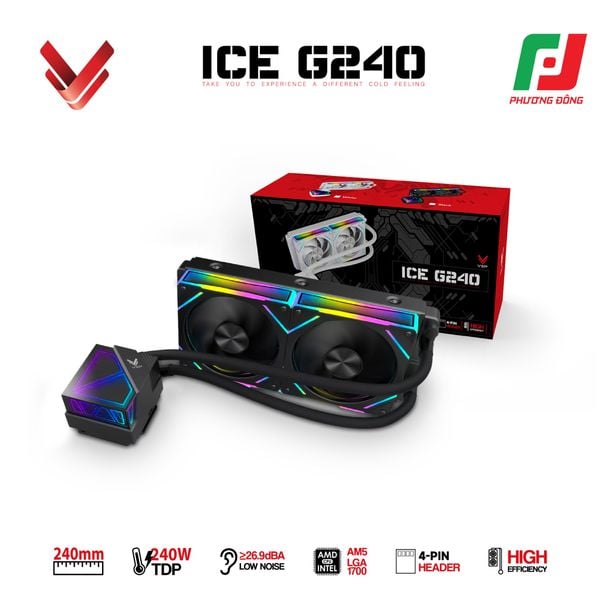  TẢN NHIỆT NƯỚC AIO VSP ICE G240 BLACK/WHITE 