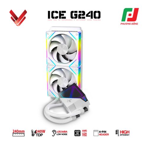  TẢN NHIỆT NƯỚC AIO VSP ICE G240 BLACK/WHITE 