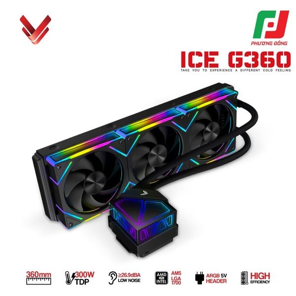  TẢN NHIỆT NƯỚC AIO VSP ICE G360 WHITE/ BLACK 