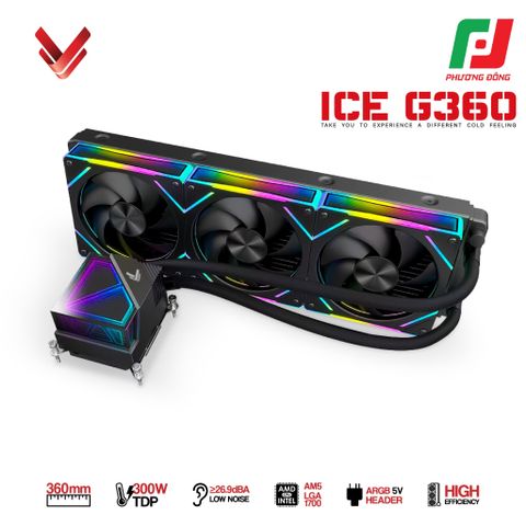  TẢN NHIỆT NƯỚC AIO VSP ICE G360 WHITE/ BLACK 