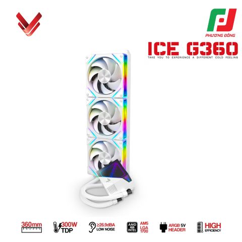 TẢN NHIỆT NƯỚC AIO VSP ICE G360 WHITE/ BLACK 