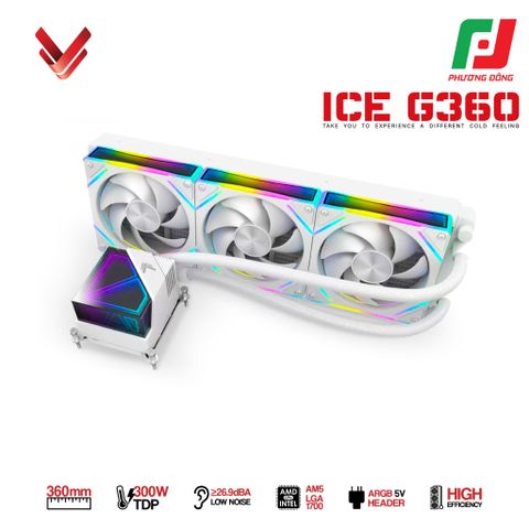  TẢN NHIỆT NƯỚC AIO VSP ICE G360 WHITE/ BLACK 