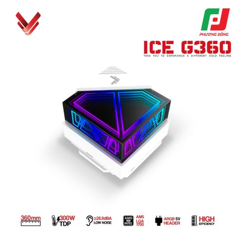  TẢN NHIỆT NƯỚC AIO VSP ICE G360 WHITE/ BLACK 