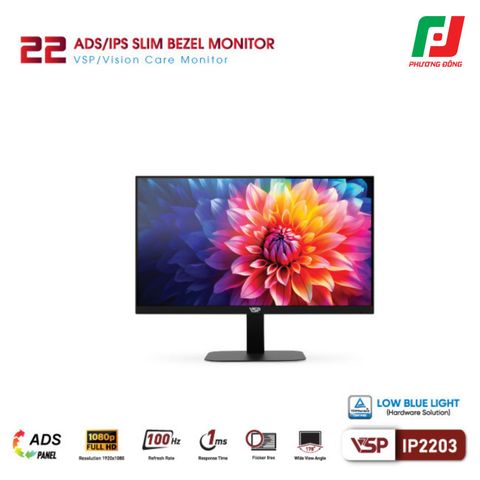  MÀN HÌNH PHẲNG VSP IP2203 (21.5 INCH/ ADS/IPS/ FHD/ 100HZ/ 1MS) 