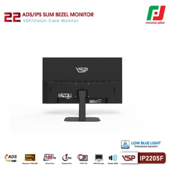  MÀN HÌNH PHẲNG VSP IP2205F (21.45 INCH/ ADS/IPS/ FHD/ 100HZ/ 1MS) 