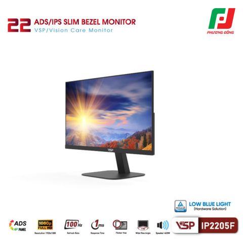  MÀN HÌNH PHẲNG VSP IP2205F (21.45 INCH/ ADS/IPS/ FHD/ 100HZ/ 1MS) 