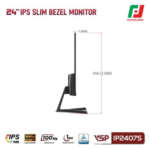  MÀN HÌNH VSP IP2407S (24INCH/IPS/FHD/100HZ/1MS/FREESYNC) 