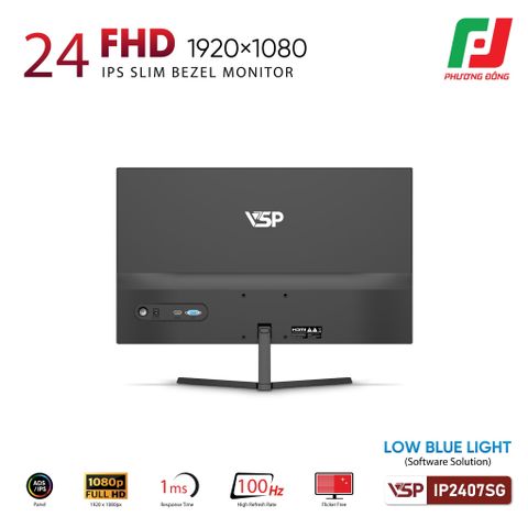  MÀN HÌNH VSP IP2407SG (25INCH/ IPS/100HZ/ FHD/ 1MS) ĐEN| TRẮNG 