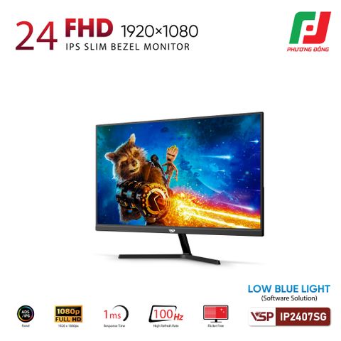  MÀN HÌNH VSP IP2407SG (25INCH/ IPS/100HZ/ FHD/ 1MS) ĐEN| TRẮNG 