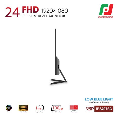  MÀN HÌNH VSP IP2407SG (25INCH/ IPS/100HZ/ FHD/ 1MS) ĐEN| TRẮNG 