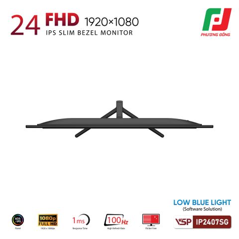  MÀN HÌNH VSP IP2407SG (25INCH/ IPS/100HZ/ FHD/ 1MS) ĐEN| TRẮNG 