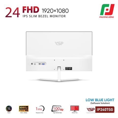  MÀN HÌNH VSP IP2407SG (25INCH/ IPS/100HZ/ FHD/ 1MS) ĐEN| TRẮNG 