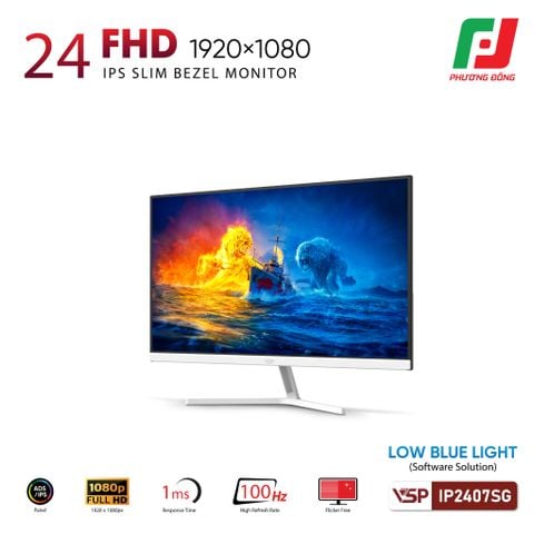  MÀN HÌNH VSP IP2407SG (25INCH/ IPS/100HZ/ FHD/ 1MS) ĐEN| TRẮNG 