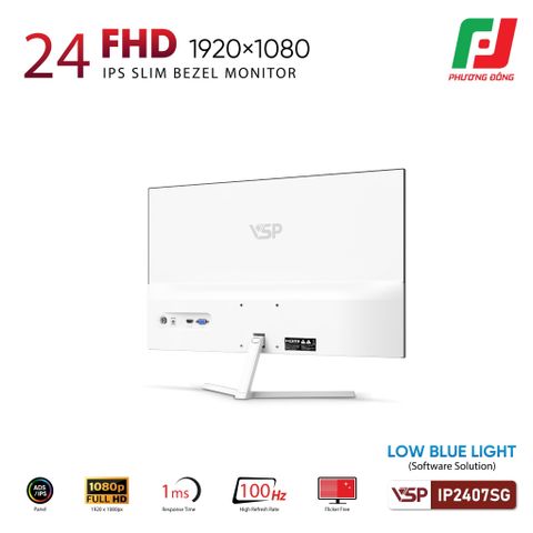  MÀN HÌNH VSP IP2407SG (25INCH/ IPS/100HZ/ FHD/ 1MS) ĐEN| TRẮNG 