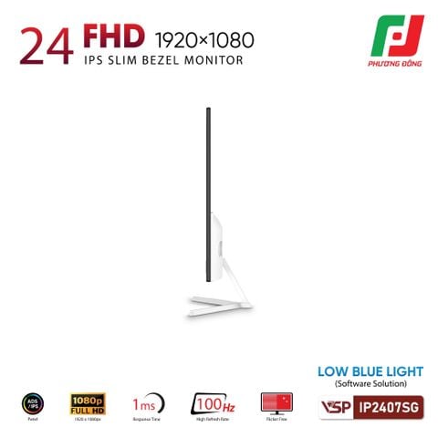  MÀN HÌNH VSP IP2407SG (25INCH/ IPS/100HZ/ FHD/ 1MS) ĐEN| TRẮNG 