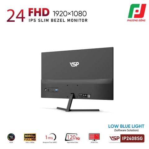  MÀN HÌNH VSP IP2408SG BLACK (24INCH| FHD| IPS| 120HZ| 1MS| FREESYNC| ADAPTIVESYNC) 