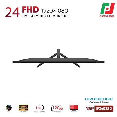  MÀN HÌNH VSP IP2408SG BLACK (24INCH| FHD| IPS| 120HZ| 1MS| FREESYNC| ADAPTIVESYNC) 