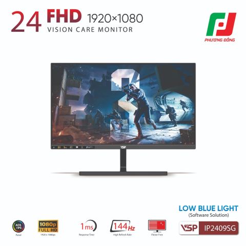  MÀN HÌNH VSP IP2409SG (24INCH/ IPS/ FHD/144HZ/ 1MS/ FREESYNC/ ADAPTIVE SYNC) 