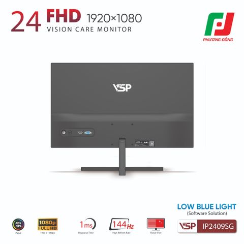  MÀN HÌNH VSP IP2409SG (24INCH/ IPS/ FHD/144HZ/ 1MS/ FREESYNC/ ADAPTIVE SYNC) 