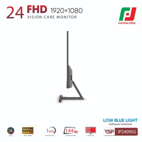  MÀN HÌNH VSP IP2409SG (24INCH/ IPS/ FHD/144HZ/ 1MS/ FREESYNC/ ADAPTIVE SYNC) 
