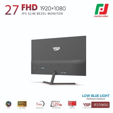  MÀN HÌNH VSP IP2706SG (27INCH| FHD| IPS| 120HZ| 1MS| HDR| FREESYNC| ADAPTIVESYNC) 
