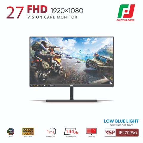  MÀN HÌNH VSP IP2709SG (27INCH| IPS| FHD| 144HZ| 1MS| FREESYNC| ADAPTIVE SYNC) 