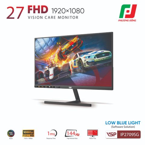  MÀN HÌNH VSP IP2709SG (27INCH| IPS| FHD| 144HZ| 1MS| FREESYNC| ADAPTIVE SYNC) 