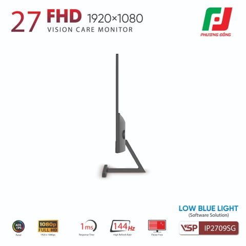  MÀN HÌNH VSP IP2709SG (27INCH| IPS| FHD| 144HZ| 1MS| FREESYNC| ADAPTIVE SYNC) 