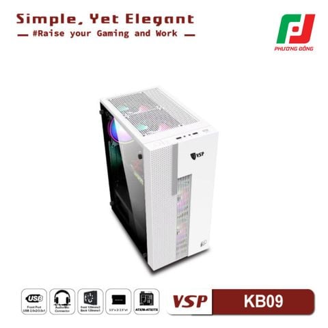  VỎ CASE MÁY TÍNH VSP - ESPORT GAMING KB09 