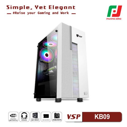  VỎ CASE MÁY TÍNH VSP - ESPORT GAMING KB09 